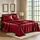 Satin-Bettwäsche-Set für Einzelbett, 3-teilig, luxuriöse Hotelqualität, seidig, extra weich, 1800 Mikrofaser, farbecht, schmutzabweisend, Spannbetttuch, Größe: Gemello, Farbe: Burgunderrot