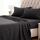 SLEEP ZONE Gestreiftes Kühllaken-Set für King-Size-Betten – Spannbetttuch und Kissenbezüge, 4-teilig, superweich, gestreift, pflegeleicht, tiefe Taschen (Schwarz, King-Size), Größe: Deep Pocket - King, Farbe: Streifen – Schwarz