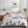 Uozzi Bedding Bunte Punkte, Bettbezug-Set, Doppelbett, rosa, gelb, grau, blau, Kreise, wendbar, Alternative 800 TC Kinder-Bettwäsche-Set, 1 Mikrofaser-Steppdecke mit 2 Kissenbezügen, Größe: Twin 68"x86", Farbe: Bunte Punkte