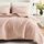 Comfort Spaces Kienna Steppdecken-Set, luxuriös, doppelseitige Nähte, für alle Jahreszeiten, leicht, Tagesdecke, Bettwäsche, passende Kissenbezüge, Full/Queensize-Bett (228,6 x 228,6 cm), Blush, Größe: Full/Queen(90"x90"), Farbe: Blush