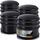 Designer Türstopper aus Edelstahl Gummi Türpuffer Türhalter Stopper 1,2kg (Schwarz 7x6cm, 4 Stück), Größe: 4 Stück, Farbe: Schwarz 7x6cm