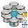 Designer Türstopper aus Edelstahl Gummi Türpuffer Türhalter Stopper 1,2kg (Silber 11x6cm, 8 Stück), Größe: 8 Stück, Farbe: Silber 11x6cm