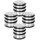 HRB Türstopper Edelstahl hoch massiv 4 Stück - Schwerer Türstopper Boden mit modernen Design, Door Stopper versehen mit Gummiring zum Schutz der Türen (Silber), Stückzahl: 4, Farbe: Silber