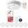 X-Sense Smart Rauchmelder WLAN mit Magnethalterung, vernetzter Feuermelder mit Basisstation SBS50, App-Funktion, Home-Assistant-kompatibel, austauschbare Batterie, XS0D-MR61, Größe: 1 x XS0D-MR61 mit Basis, Farbe: Weiß