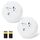 Geevon Wassermelder Wasseralarm2 Stück, 100dB Wasserwarner, Wassersensor Alarm, Batteriebetrieben für Keller, Badezimmer, Waschküche, Küchen, Garagen und Dachböden (Lieferung mit Batterie), Farbe: Weiß 2 Packungen