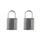 ABUS Zahlenschloss 145/40 Titanium - Kofferschloss, Spindschloss u. v. m. - Aluminium-Vorhängeschloss - individuell einstellbarer Zahlencode – 2er Set - ABUS-Sicherheitslevel 4, Stil: 2er Set, Größe: 40mm, Farbe: Titanium