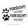 TAKULA 25 * 9CM Vorsicht Hund Schild,Warnung vor dem Hund Schilder,2 Stück Aluminium Hundeschild,Warnschilder Gegen Wind, Regen und Sonne,Hundeschilder für Gartenzau, Größe: 25*9CM, Farbe: Vorsicht Hund/2pcs