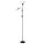 Brilliant Spari Deckenfluter mit Leselampe schwarz, weiss – LED Stehlampe – 1,8 m Standleuchte – für LED-Leuchtmittel geeignet (E27 & E14 Fassung) – mit verstellbarem Lesearm, Stil: Exkl. LED Leuchtmittel, Farbe: Schwarz/Weiß
