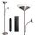 BBHome Stehlampe Wohnzimmer LED, 27W Deckenfluter LED Dimmbar mit 6W leselampe, 3000K-6500K Moderne Dimmbar Stehlampe mit Fernbedienung & Berührung für Wohnzimmer, Schlafzimmer, Büro (silber), Farbe: 33w Silber