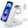 GEEKERA Wireless Charger, 3 in 1 Induktive Ladestation für iPhone Air/17/16/15/14/13/12/11/Pro Max, Ladestation für Apple Watch Ultra 3-1/11-2/SE, Kabelloses Ladegerät für AirPods Pro 3-2/4-2, Weiss, Farbe: Weiß
