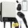 dé Wallbox 7,4kW mit App [6–32A, 1-phasig] mit Typ-2-Kabel 15m, RFID & Halter, mit FI Typ B & IP54 – Ladestation für Model Y & andere BEV/PHEV, Weiss, Größe: 15m Weiß, Farbe: CEE 7kW