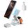 KU XIU Faltbar 3 in 1 Ladestation für Apple Watch und iPhone-kompatibel mit MagSafe Ladegerät Induktive Handy Ladestation-15W Wireless Charger für iPhone 16-12, Watch Ultra2,für AirPods(20W Ladegerät), Farbe: orange