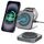 Mag-Safe Ladestation,Tragbares Ladegerät für Apple Watch und iPhone, induktive Ladestation Reisen kompatibel mit iPhone 16 15 14 13 12 iWatch Serie, Wireless Charger für Airp0ds Pro 3 2 (Grau), Farbe: Grau