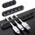 SOULWIT® Kabelhalter Kabelclips, [3 Stück] kabelmanagement Selbstklebend Kabel Organizer Vielzwecke Kabelführung Set für Schreibtisch Computer PC, USB Ladekabel, ZuhauseBüro, Größe: 753-Slot, Farbe: 753-slot-schwarz