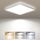 zemty Deckenlampe LED Deckenleuchte Flach, 3Farben - 3000K/4000K/6500K, IP44 Wasserfest Quadrat Badlampe Decke, 1800LM Modern LED Decklit für Flur küche Badezimmer Schlafzimmer Büro, Ø18CM, Größe: 1Stücke18cm, Farbe: Weiß