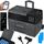 KESSER® Kompressor Kühlbox auto elektrisch 30L, Camping Kühlbox 12/24/230V mit APP-Steuerung, Gefrierbox bis –20 °C, Kühlbox mit Rädern & Teleskopgriff für Camping, Wohnmobil, LKW & Boot + 2 Kühlakkus, Größe: 30 Liter, Farbe: Anthrazit / Schwarz