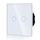BSEED Touch Lichtschalter aus Glas, Modern Schalter Unterputz, Wandschalter mit LED Hinterlicht (Kein Neutralleiter erforderlich), KEIN WLAN, 86mm 2 Fach 1 Weg Weiss, Größe: 2 Fach 1 Weg, Farbe: Weiß