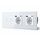 BSEED Touch Lichtschalter 2 Fach 1 Weg mit Doppelt USB C Steckdose aus Glas, Modern Steckdosen Wandschalter Unterputz (Kein Neutralleiter erforderlich), Kein WLAN, 228mm Weiss, Größe: 2 Fach 1 Weg mit 2 USB C Steckdose, Farbe: Weiß