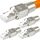 4x RJ45 Stecker CAT 7 werkzeuglos 10 GBit/s 600 MHz Netzwerkstecker geschirmt PoE für CAT8 CAT7A CAT7 CAT6A Verlegekabel Netzwerkkabel Installationskabel AWG 22-24 LAN Kabel vergoldete Kontakte, Stückzahl: 4, Farbe: CAT 7