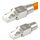 2x CAT 7 RJ45 Stecker 10 GBit/s 600 MHz Netzwerkstecker werkzeuglos PoE für CAT8 CAT7A CAT7 CAT6A Netzwerkkabel Verlegekabel Installationskabel AWG 22-24 LAN Kabel Crimpstecker Vergoldete Kontakte, Stückzahl: 2, Farbe: CAT 7