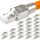 24x CAT 7 RJ45 Stecker 10 GBit/s 600 MHz Netzwerkstecker werkzeuglos PoE für CAT8 CAT7A CAT7 CAT6A Netzwerkkabel Verlegekabel Installationskabel AWG 22-24 LAN Kabel Crimpstecker Vergoldete Kontakte, Stückzahl: 24, Farbe: CAT 7