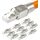 12x CAT 7 RJ45 Stecker 10 GBit/s 600 MHz Netzwerkstecker werkzeuglos PoE für CAT8 CAT7A CAT7 CAT6A Netzwerkkabel Verlegekabel Installationskabel AWG 22-24 LAN Kabel Crimpstecker Vergoldete Kontakte, Stückzahl: 12, Farbe: CAT 7