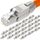 HB-DIGITAL 24x CAT 7 RJ45 Stecker Netzwerkstecker für starre LAN Kabel Verlegekabel Ethernet - werkzeuglos LSA - 10 Gbit/s AWG 22-24 vollgeschirmt STP 50μ vergoldete Kontakte, Größe: 24 Stück, Farbe: CAT. 7