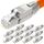 HB-DIGITAL 12x CAT 7 RJ45 Stecker Netzwerkstecker für starre LAN Kabel Verlegekabel Ethernet - werkzeuglos LSA - 10 Gbit/s AWG 22-24 vollgeschirmt STP 50μ vergoldete Kontakte, Größe: 12 Stück, Farbe: CAT. 7