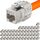 HB-DIGITAL 48x CAT 7 Keystone RJ45 Modul Buchse für starre LAN Kabel 10 Gbit/s AWG 22-24 werkzeuglos LSA vollgeschirmt STP vergoldete Kontakte für Patchpanel Netzwerkdose, Größe: 48 Stück, Farbe: CAT 7