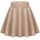 Zeagoo Damen Rock Basic Solid Mini Skater Rock Sommer Kurze Röcke Vielseitige Dehnbaren Hohe Taille A-Linie Tennisrock Tanzrock, Größe: L, Farbe: Beige