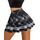 Avidlove Damen Mini Röcke Kariert Faltenrock Kurz Hohe Taille Plisseerock A-Linie Skirt Minirock Schule Mädchen Sportrock, Größe: XL, Farbe: Schwarz-weiß-plaid