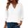 Rapbin Damen Bluse 3/4 arm Langerm V-Ausschnitt Tunika Sommer Tops Locker Shirt Elegant Lässig Oberteil Blusen 2026, Größe: XL, Farbe: Weiß