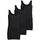 ONLY 3er Pack Damen Oberteile Basic Tank Tops weiss, schwarz, grau, blau, Creme Frauen Shirt lang Sommer Shirts Top 15201465, Größe: XL, Farbe: Schwarz (Black)
