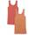 Amazon Essentials Damen Tanktop Schmale Passform 2er-Pack, Größe: L, Farbe: Karamell/Ziegelrot