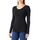 ONLY Damen Langarmshirt Figurbetont und Tailliert aus Baumwolle, Rundhalsausschnitt, Größe: M, Farbe: White/Pack:2 Black