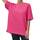 THE GYM PEOPLE Damen Kurzärmeliges mit Rundhalsausschnitt Übergrosse T-Shirts Basic Baumwolle Shirts, Größe: L, Farbe: Helles Rosa