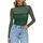 Zeagoo Mesh Oberteil Damen Transparentes Tshirt Rundhal Netz Shirt Langarm Sexy Party Tops Slim Fit Langarmshirt Clubwear, Größe: M, Farbe: Grün
