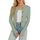 Enjyam Damen Strickjacke Elegant Langarm Rundhals Cardigan Leicht Bolero Jäckchen mit Knöpfe Weiche Jacke über Top Kleid, Größe: L, Farbe: Salbei