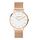 Liebeskind Berlin Damen Armbanduhr – 38 mm rundes Gehäuse – Quarzuhr mit Mesharmband – 5 ATM wasserdicht – Alltagstauglich & stilvoll, Farbe: Roségold, Weiß