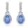 Swarovski Una Angelic Tropfenohrringe – rhodiniert mit blauem Kristall, Stil: Constella Tropfenohrringe, Farbe: Blau