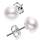 Perlenohrringe Silber 925, Damen Perlen Ohrringe 925 Sterling Silber 6/8/10/11mm Button Weiss Süsswasser Perlen Ohrstecker, Größe: 10 mm, Farbe: 925 Sterling Silber