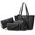 Bagsure Handtasche Damen Schultertasche Handtaschen Tragetasche Damen 4-teiliges Set für Büro Schule Einkauf Reise Geschenk (Schwarze), Farbe: Grau