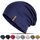 Mütze Damen Herren, Slouch Beanie Mütze, Weich Dünne Mütze aus Baumwolle, Leichte Atmungsaktiv Longbeanie, Jersey Chemo Mütze, Elastisch Laufmütze für Alle Jahreszeiten, Größe: Einheitsgröße, Farbe: Marineblau
