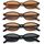 Unning 4 Stück Oval Sonnenbrille Damen Retro Ovale Sonnenbrillen Schmal Vintage Klein Brillen Set, Farbe: 4 Multi Color J1