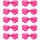 NACHLYNN 10 Paar Herz Sonnenbrille Randlose Herzförmige Sonnenbrille für Damen Transparente Bonbonfarbene Herzbrille für Valentinstag Partygeschenke, Farbe: Rosenrot