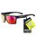 uvex LGL 29 - Sonnenbrille für Damen und Herren - starker Schutz vor Sonnenstrahlung - inkl. uvex Schriftzug auf den Bügeln, Größe: Einheitsgröße, Farbe: Black Matt/Red