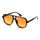 FEISEDY Retro 70er Jahre Sonnenbrille Damen Herren Vintage Square Brille mit UV400 Schutz B4158, Glasbreite: 55 Millimeter, Farbe: Schwarz & Gradient Orange