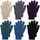 Boyiee 6 Paar Strickhandschuhe Erwachsene Vollfinger Handschuhe für Unisex Damen, Größe: L, Farbe: Schwarz, Grau, Grün, Lila, Blau, Khaki
