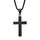 MERTTURM Kreuz Halskette für Herren, Schmuck Edelstahl, Kreuz Anhänger mit 60cm Kette, Farbe Silber Schwarz Gold(lichtecht & schweissfest), Farbe: Gold