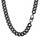 PROSTEEL Herren Halskette Klassische Panzerkette 3/6/9/12mm breit kubanische Gliederkette Herren Hip-Hop Kette Cuban Chain Necklace für Männer Jungen Edelstahl/18k vergoldet 36/46/51/55/61/66/71/76cm, Länge: 61.0 Zentimeter, Farbe: Schwarz-12mm